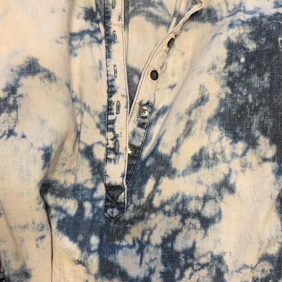 Bleached denim tie dye tunic shirt - Picture 3 of 4